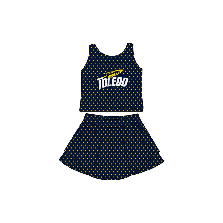 Preorder (moq 5)Baby Girls Toledo Sleeveless Top Skorts Team Set 6.30