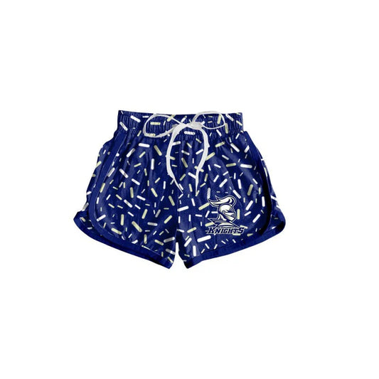 Preorder(moq 5) Baby Girls Navy Knights Sprinkles Team Sports Shorts 7.19