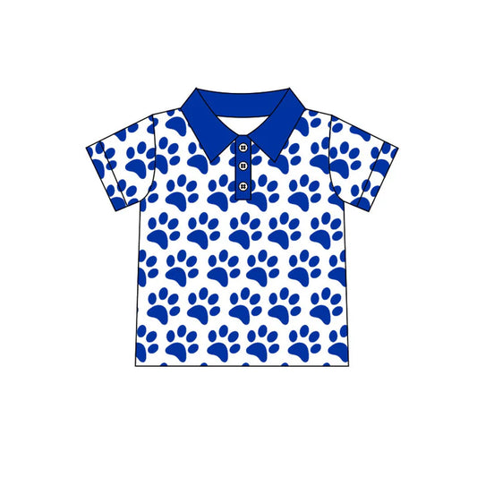 Preorder(moq 5)Baby Boys UK Paw Team Short Sleeve Tee Pullovers Polo Shirts Tops 7.22