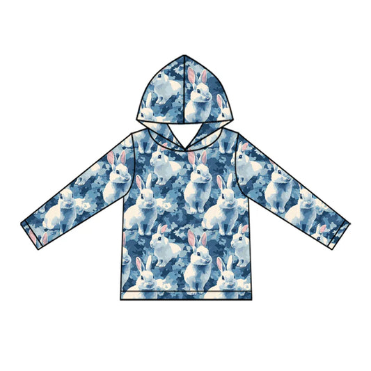 Preorder (moq 5)Baby Boys Southern Camo Rabbits Easter Hoodies Top 1.5