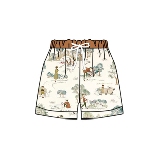 Preorder (moq 5)Baby Boys Dogs Park Swimming Trunks Shorts Bottom 1.9