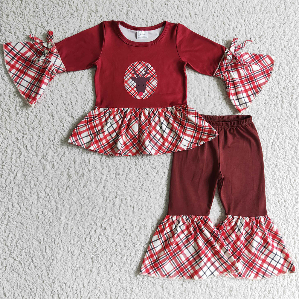 Toddler Baby Girl Clothes with Bow Christmas Girls Outfits GLP0202