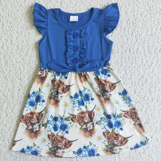 Cow Print Cute Baby Girls Dress GSD0124 7.17