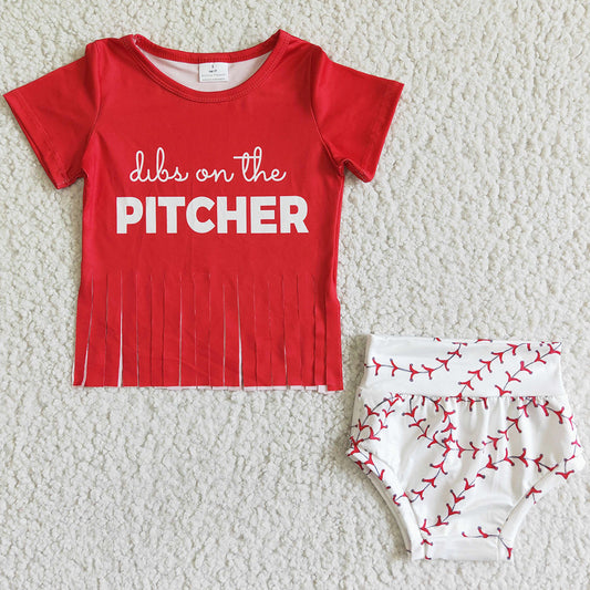 Infant Baby Girl Clothes Bummie Sets Baseball Cute Girls Kids Bummies Outfits GBO0002