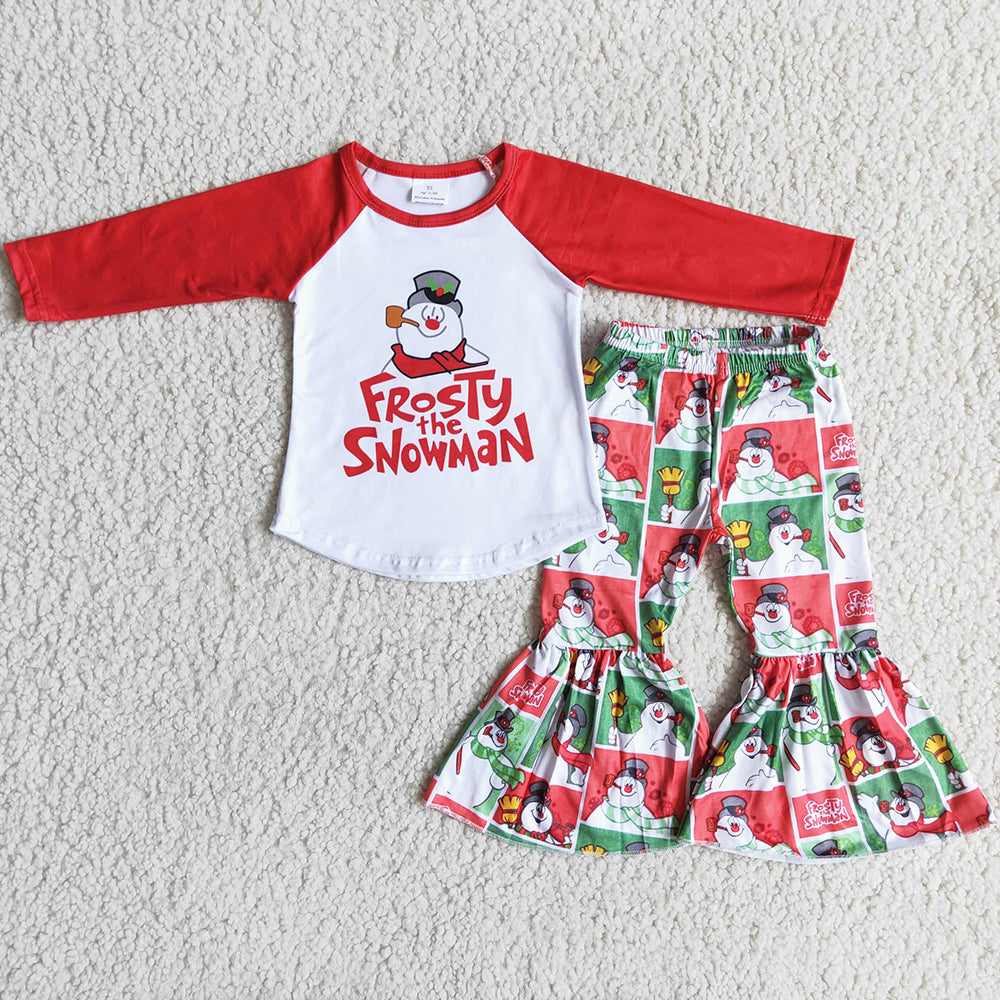Baby Girls Clothing Christmas Toddler Girls Clothing Bell Bottom Outfits 6 A2-2 9.8