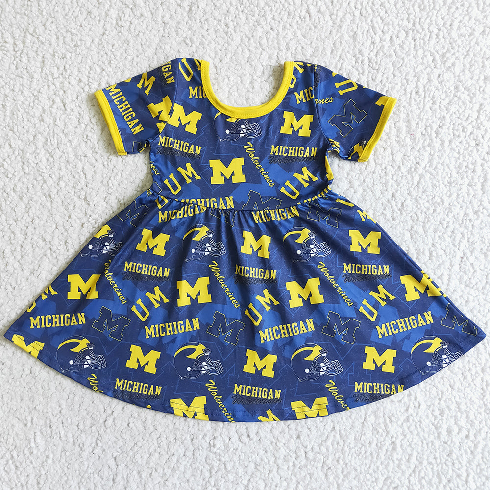 Fashion Girls Dress Short Sleeve Toddlers Baby Dresses GSD0121