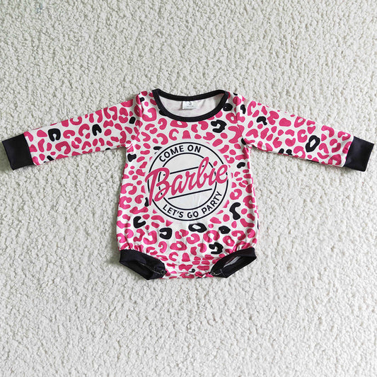 Cute Infant Baby Kids Romper Pink Leopard Fshion Girl Rompers Bummie LR0023 10.23