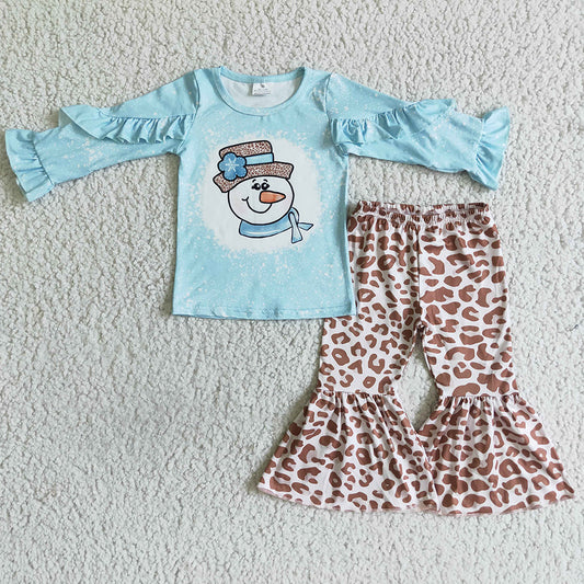 Christmas Baby Girls Clothes Set Blue GLP0093