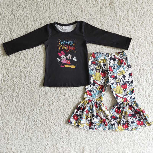 Boutique Baby Girl Clothes Happy New Year Toddler Outfits 6 B1-18
