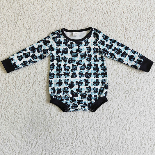 Infant Baby Romper Boutique Mama`s Boy Rompers LR0039 9.5