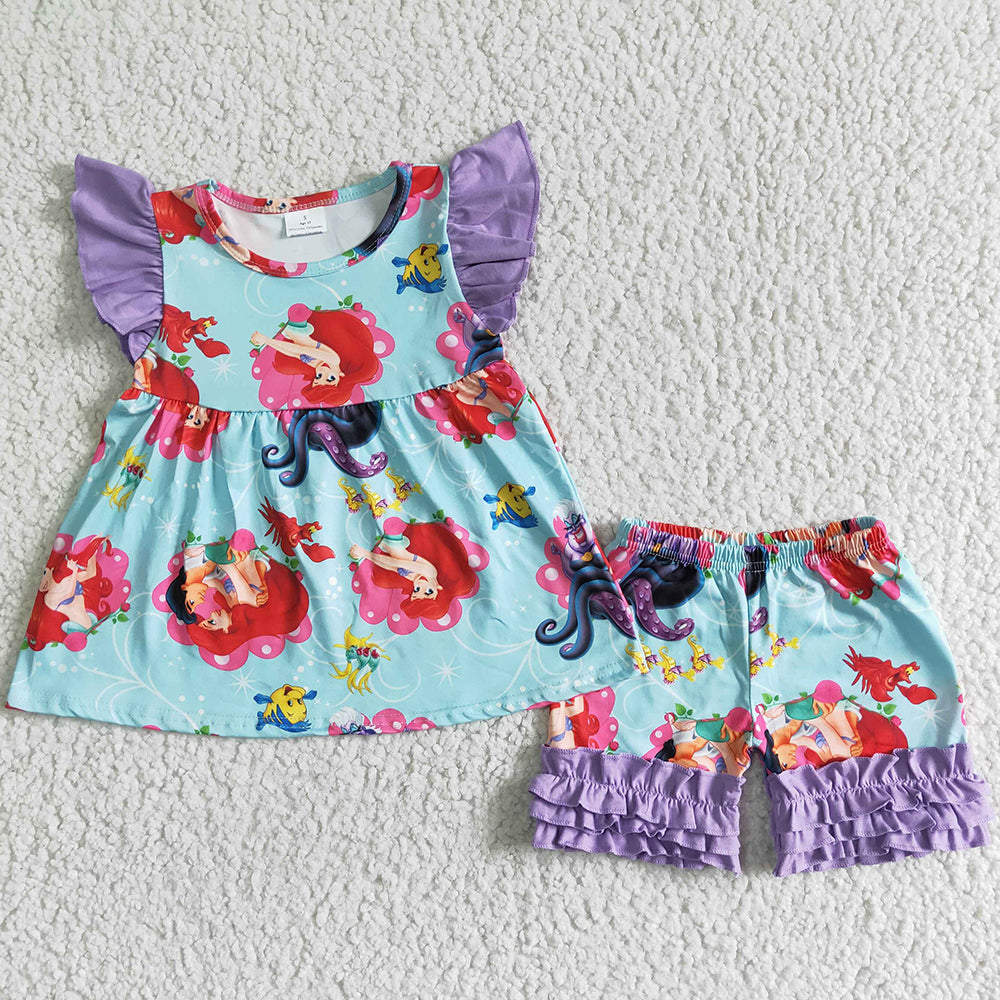 Fashion Baby Girls Clothes Set Summer Boutique Toddler Girls Clothing Outfits Wholesale B16-21