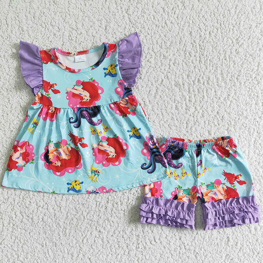 Fashion Baby Girls Clothes Set Summer Boutique Toddler Girls Clothing Outfits Wholesale B16-21