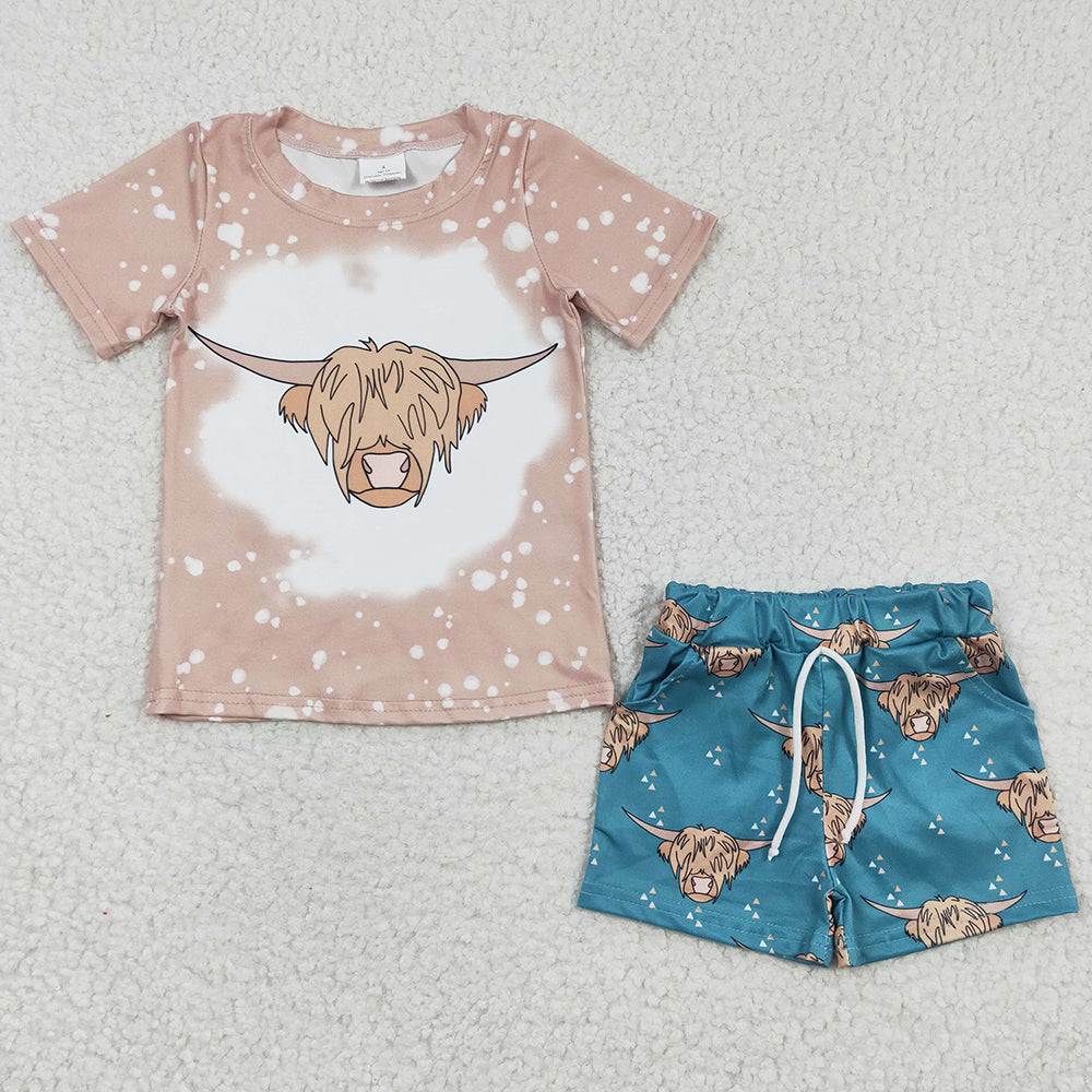 Hot Sale Baby Boys Clothes Short Sleeve Shorts Set BSSO0198