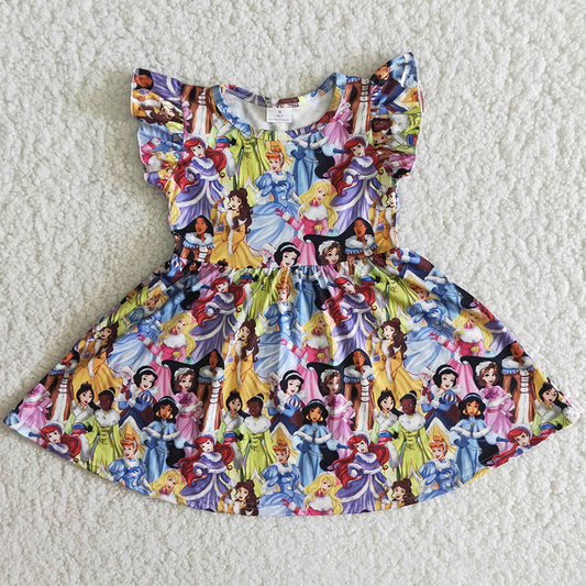 New Design Baby Girl Dresses Short Sleeve Cute Toddler Girls Dress B15-22