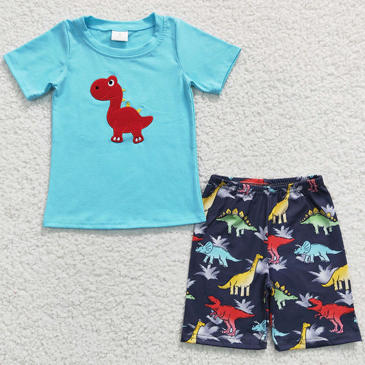 Dinosaur Embroidery Boutique Baby Boys Clothes Set BSSO0184 7.17