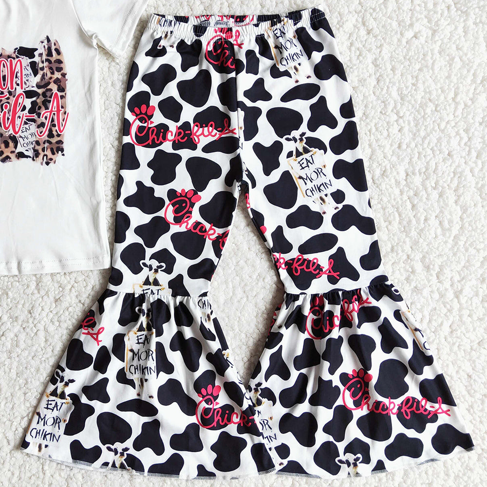 Baby Girl Clothes Cow Kids Designer Clothes Girls Toddler Outfits Fashion Girls Clothing E7-2 3.25