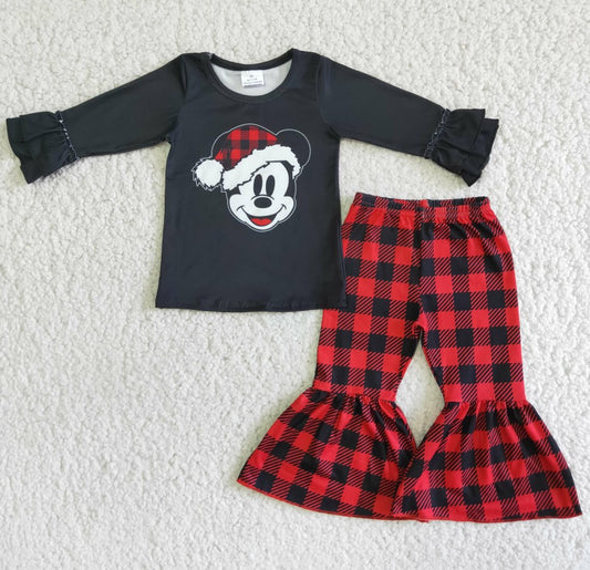 Christmas Day Boutique Baby Girls Clothes Cartoon print Cute Kids Girls Clothing Fall Winter Outfits 6 A4-11