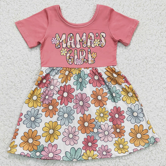 Boutique Baby Girls Dress Short Sleeve Mama`s Girl Dresses GSD0183
