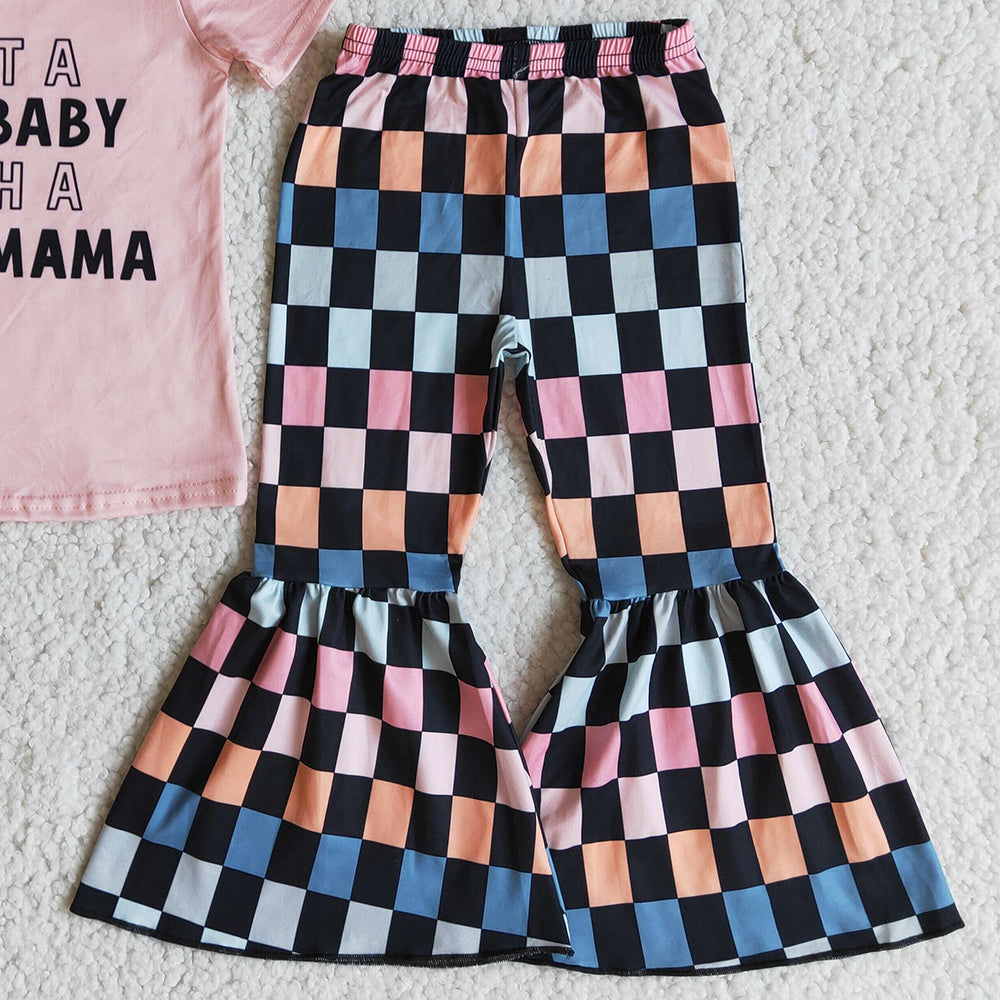 Boutique Clothes Girls Bell Pants Set Cute Fashion Toddler Baby Girls Clothes E8-28 4.18