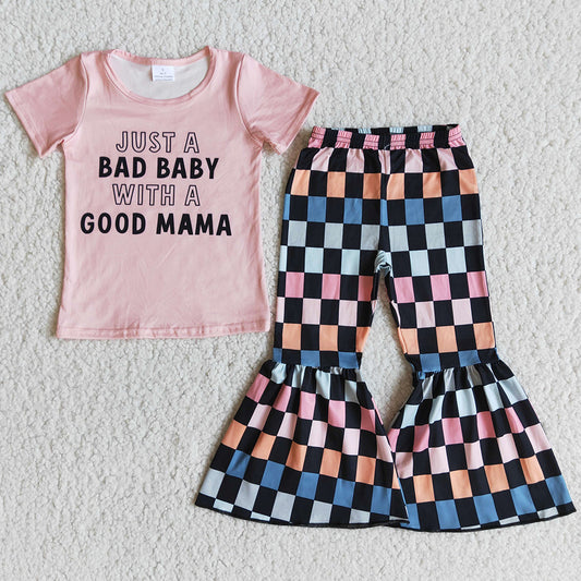 Boutique Clothes Girls Bell Pants Set Cute Fashion Toddler Baby Girls Clothes E8-28 4.18