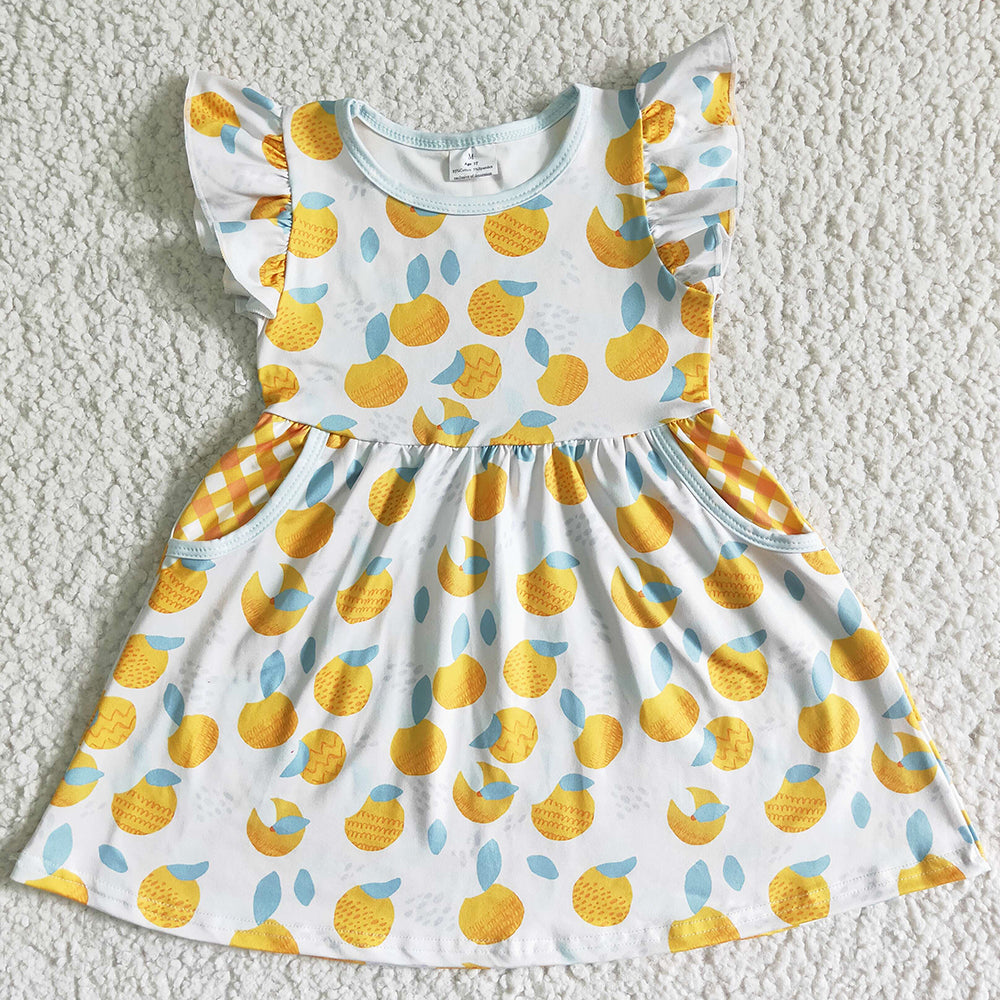 Cute Summer Girls Dress Matched Baby Girls Clothes Set Shorts Sleeve Fashion Girls Dresses Clothes Sister Outfits GSD0074