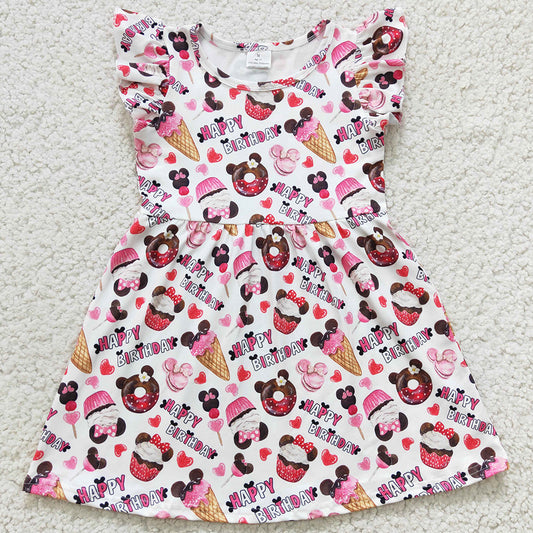 Boutique Toddler Baby Girls Dress happy Birthday Kids Clothes Girls Dresses GSD0170