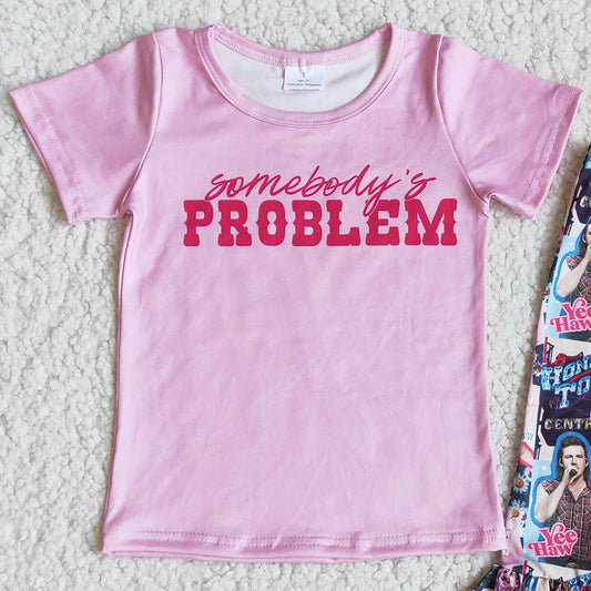 Fashion Baby Girls Clothes Spring Short Sleeve Bell Bottom Pants Outfits E8-4 4.18