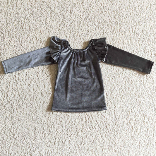 New Design Baby Girls Velvet Top with Denim Pants Set Jeans Outfits GT0063 P0023