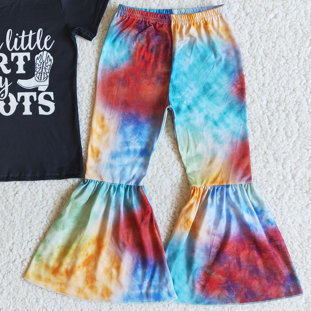 New Style Girls Clothing Bell Bottom Outfit E9-29 3.25