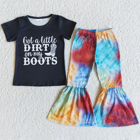 New Style Girls Clothing Bell Bottom Outfit E9-29 3.25