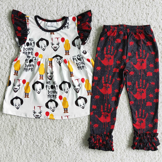 New Fashion Baby Girls Clothing Boys Hoodies Sets Halloween Boutique Kids Sibling Clothing Sets E4-14