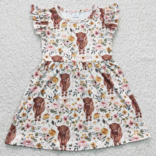 Cow Print Cute Baby Girls Dress GSD0158
