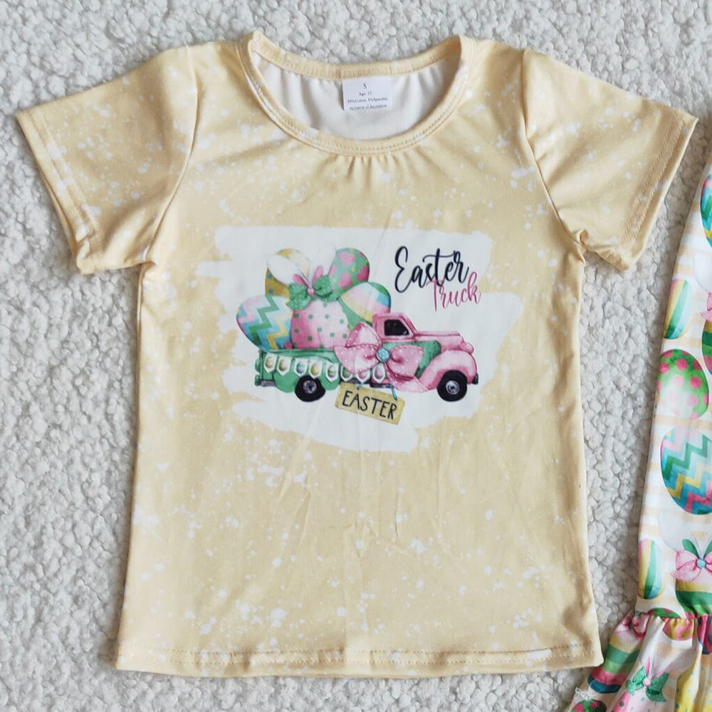New Fashion Kids Designer Clothes Girls Easter Outfits Cute Bunny Boutique Girls Clothing Outfits Wholesale Children Clothing