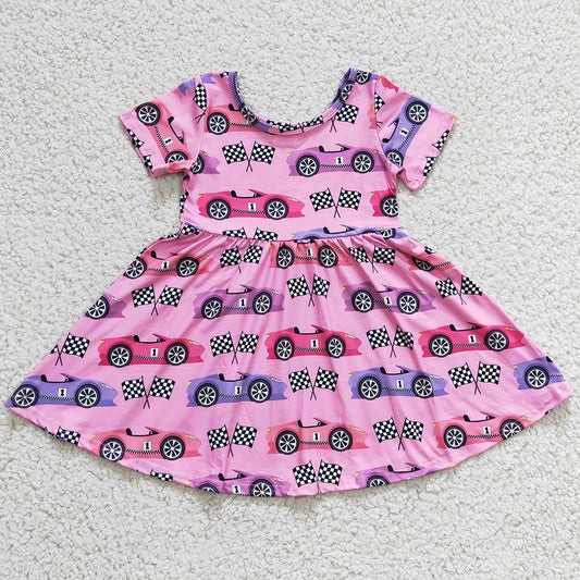 Boutique Toddler Girls Dress Short Sleeve Baby Girl Dress GSD0177