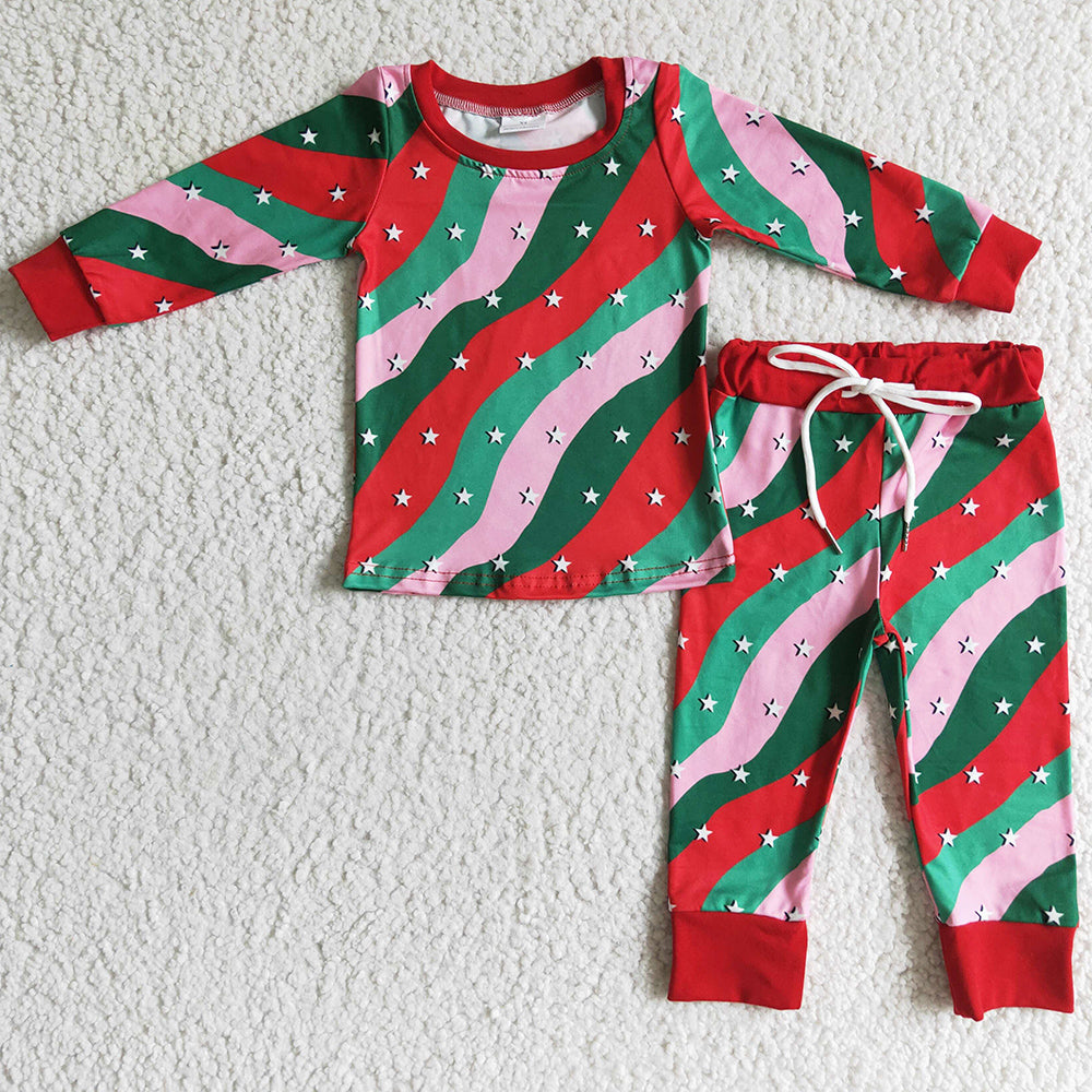Christmas Toddler Baby Girls Pajamas Sleepwear Set GLP0186