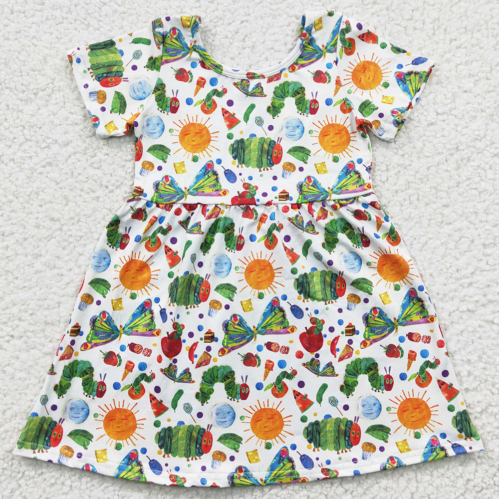New Design Girls Dress Summer Short Sleeve Baby Kids Dresses GSD0224 4.1