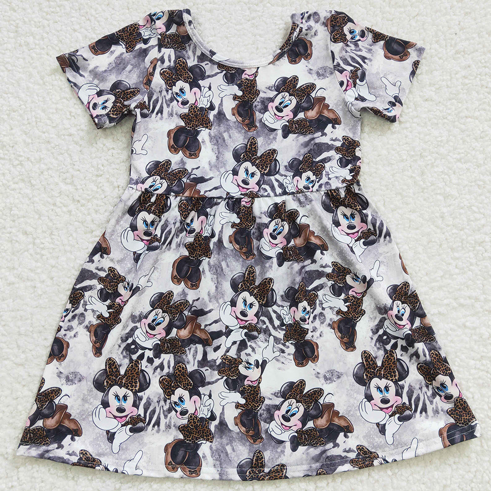 Summer Baby Girls Dress Cartoon Short Sleeve Dresses GSD0232