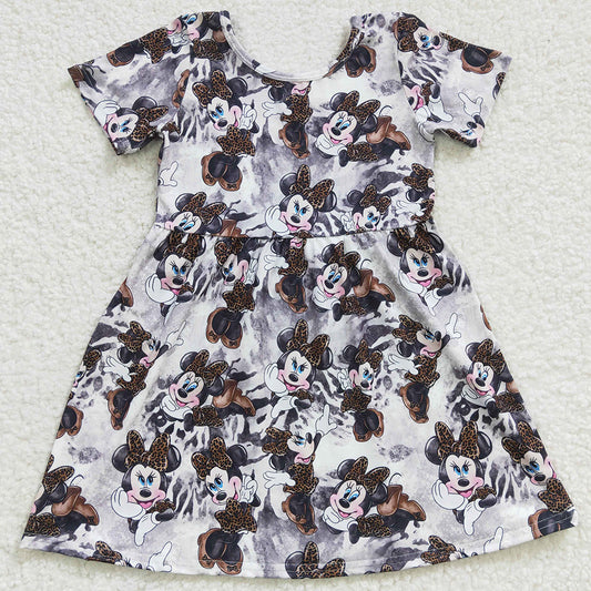 Summer Baby Girls Dress Cartoon Short Sleeve Dresses GSD0232