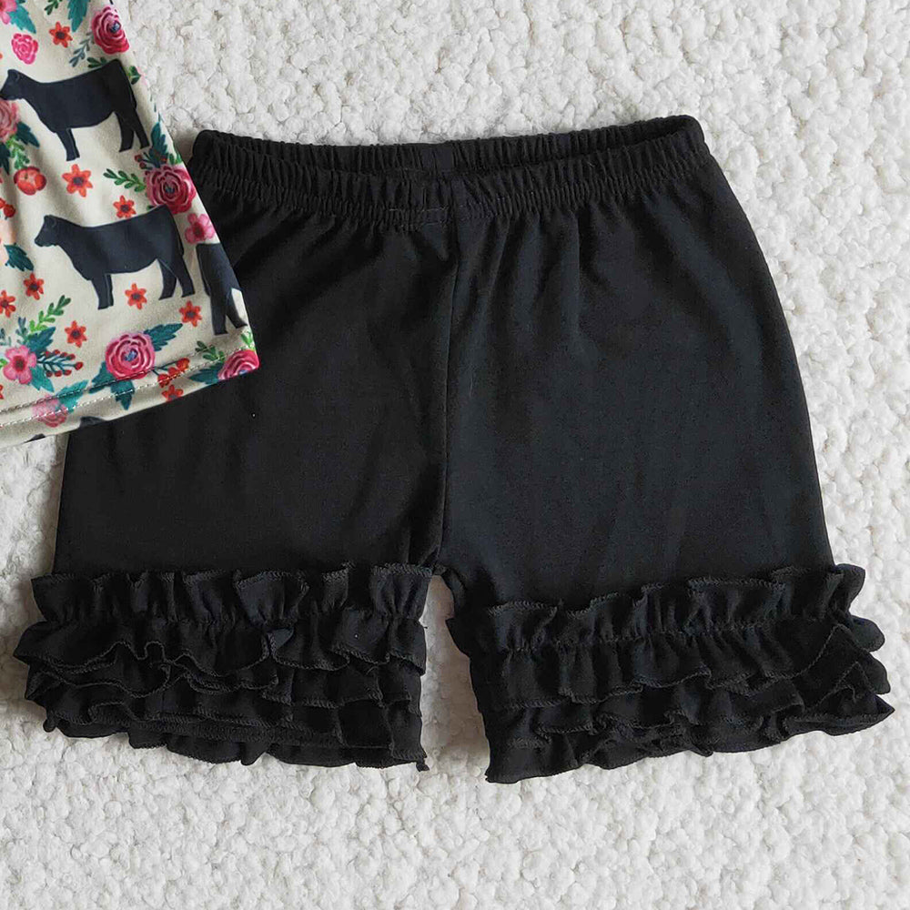 New Fashion Baby Girl Clothes Cow Print Summer Kids Clothes Little Girls Clothing Wholesale C5-1-3