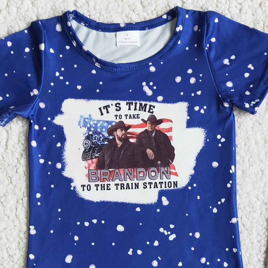 Boutique Baby Girls Clothes Short Sleeve Bell Bottom Pants Kids Clothes Girl Spring Set E13-12 4.1