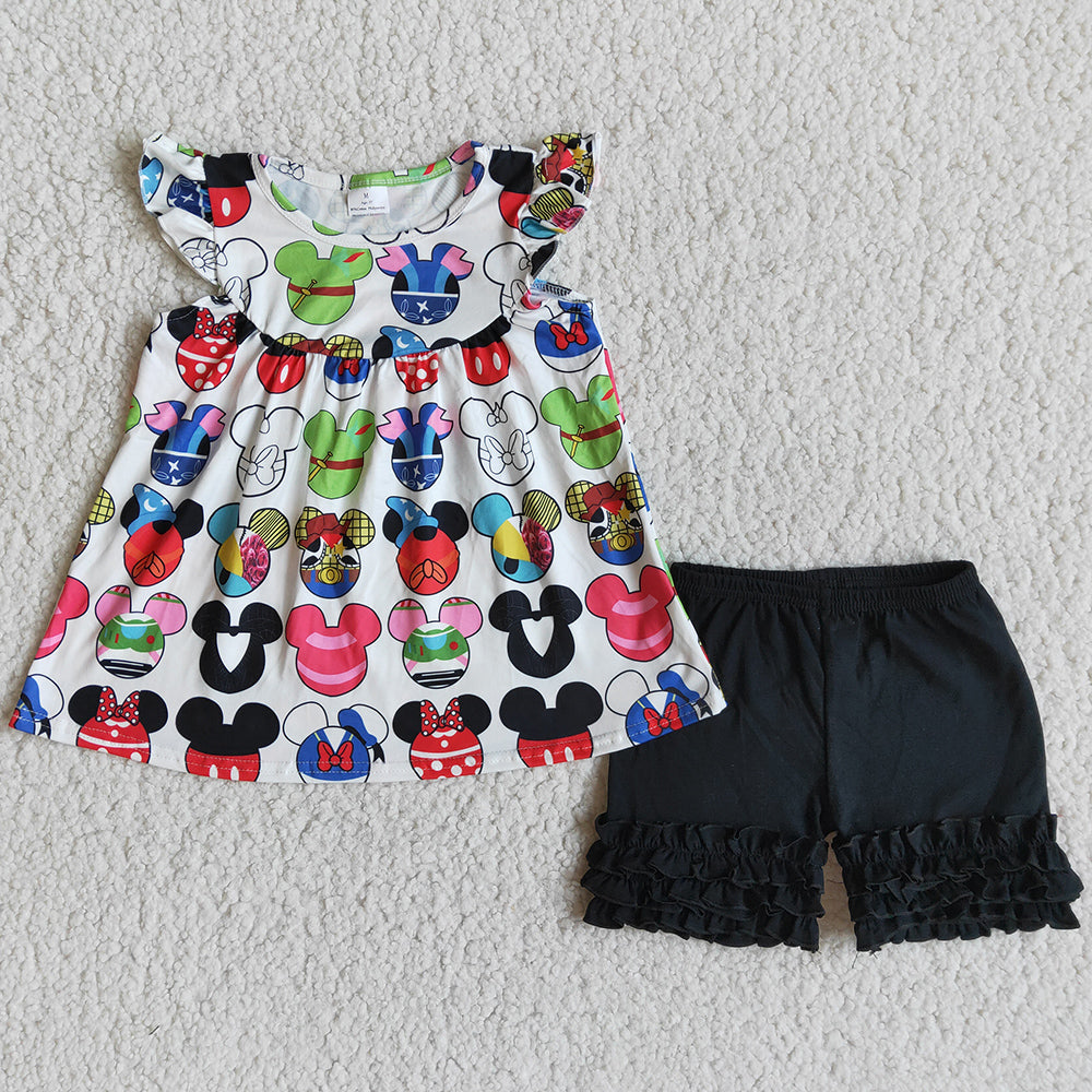 Hot Sale Toddler Baby Girl Summer Clothes Set Boutique Kids Clothes Girl Outfit A11-16