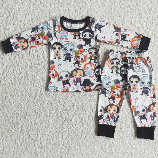 Wholesale Baby Boy Clothes Sleepwear Boutique Kids Pajamas Halloween Boys Pajamas 6 B4-4