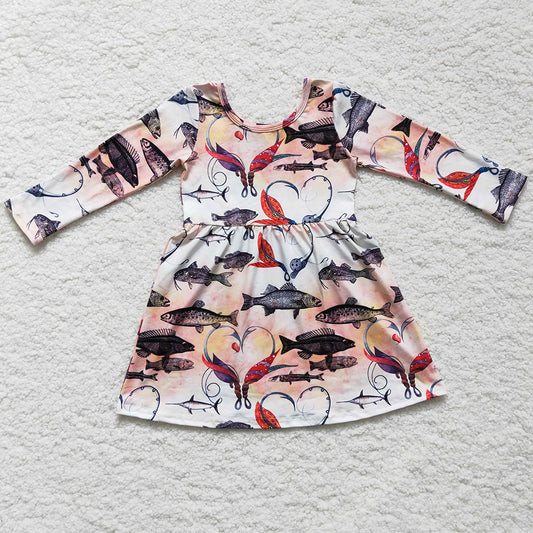 Hot Sale Baby Girls Clothes Set Fish Love Print Valentine's Day Girls Outfits GSPO0258 GLD0172