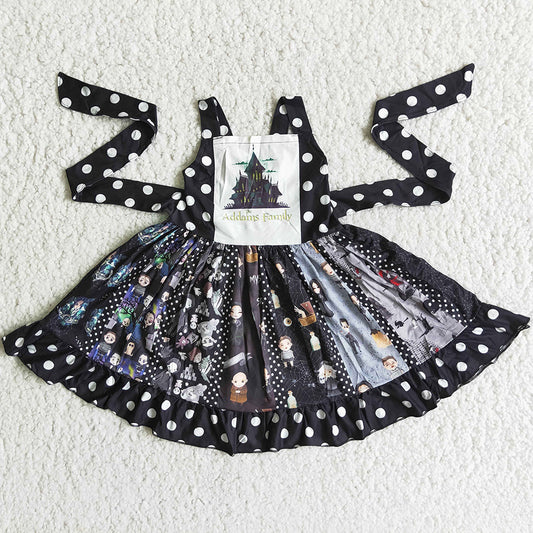 Fashion Halloween Girls Dresses Boutique Toddler Baby Girls Twirl Dress Cute Holiday Clothing A7-13