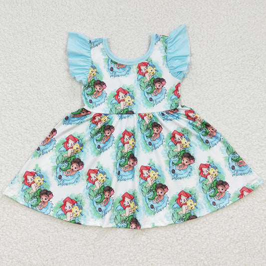 New Toddler Girls Dress Summer Short Sleeve Baby Girls Twirl Dresses GSD0209