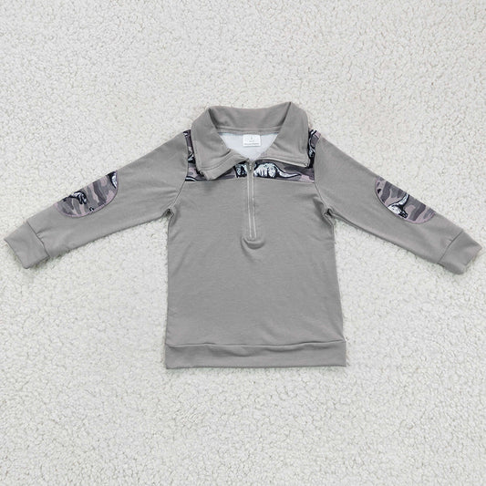 Wholesale Baby Boys Clothes Hooded Top Camouflage Dinosaur Boy T-shirt BT0106