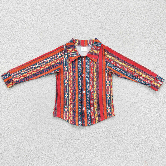 Boutique Boys Clothing Top Fashion Button Design Baby Boy T-shirt BT0131