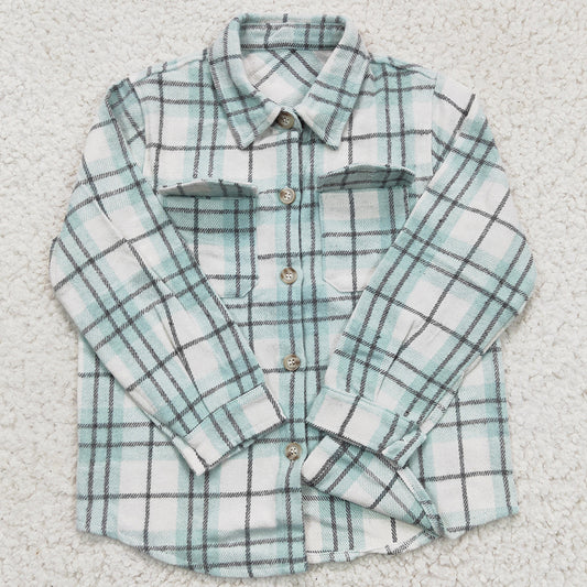 New Design Boys Clothes Top Shirt Lattice Kids Coat Boys T-shirt BT0169