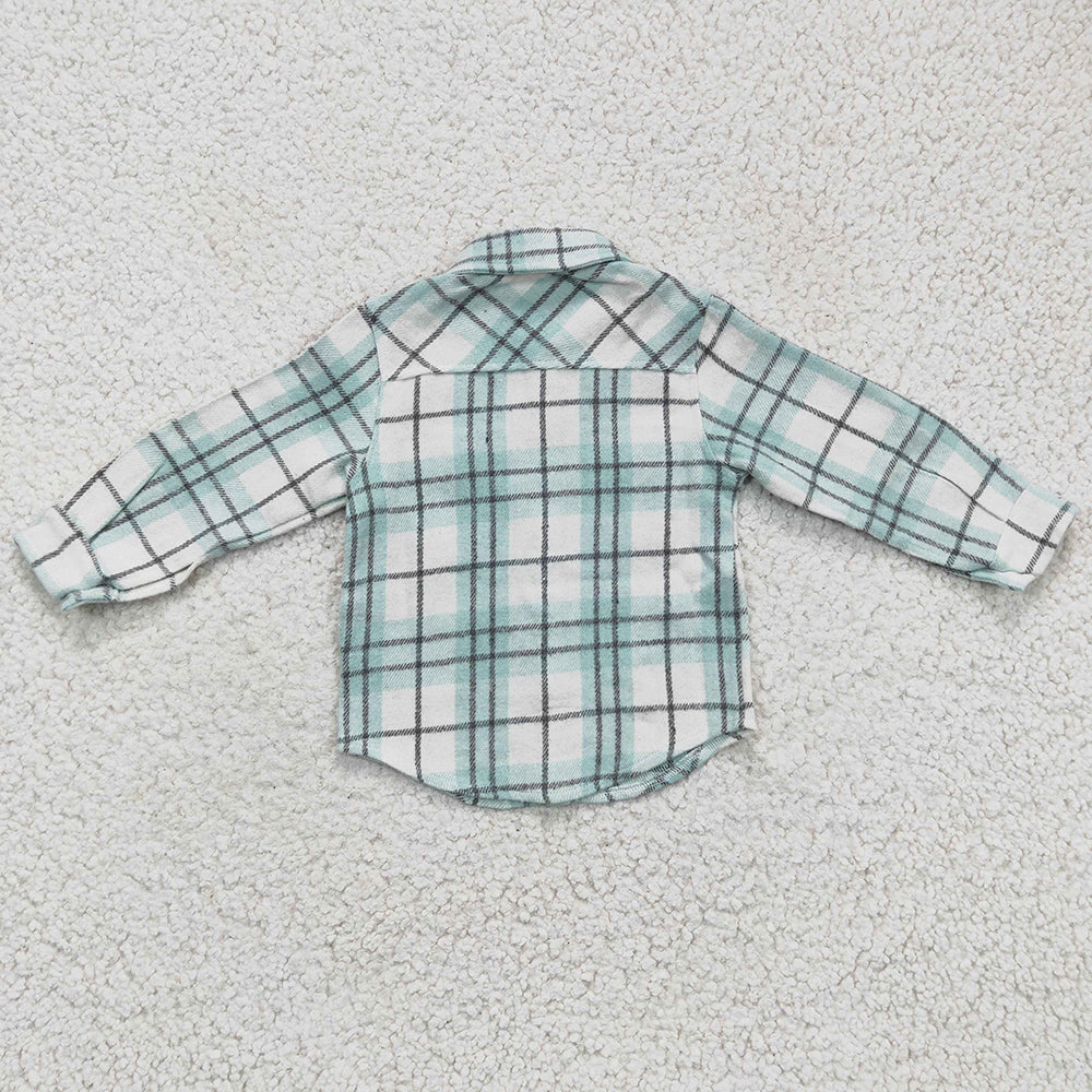 New Design Boys Clothes Top Shirt Lattice Kids Coat Boys T-shirt BT0169
