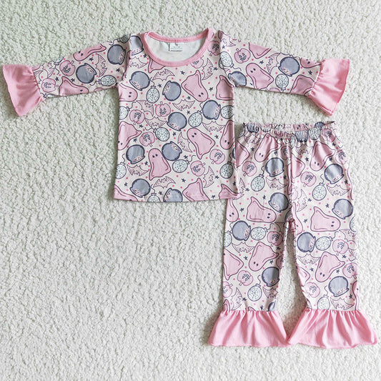 Baby Girl Pajamas Set Boutique Kids Clothes Sleepwear Halloweeen Girl Nightgown GLP0003